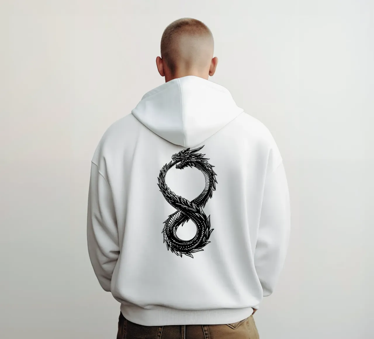 ouroboros felpa con cappuccio da 7115