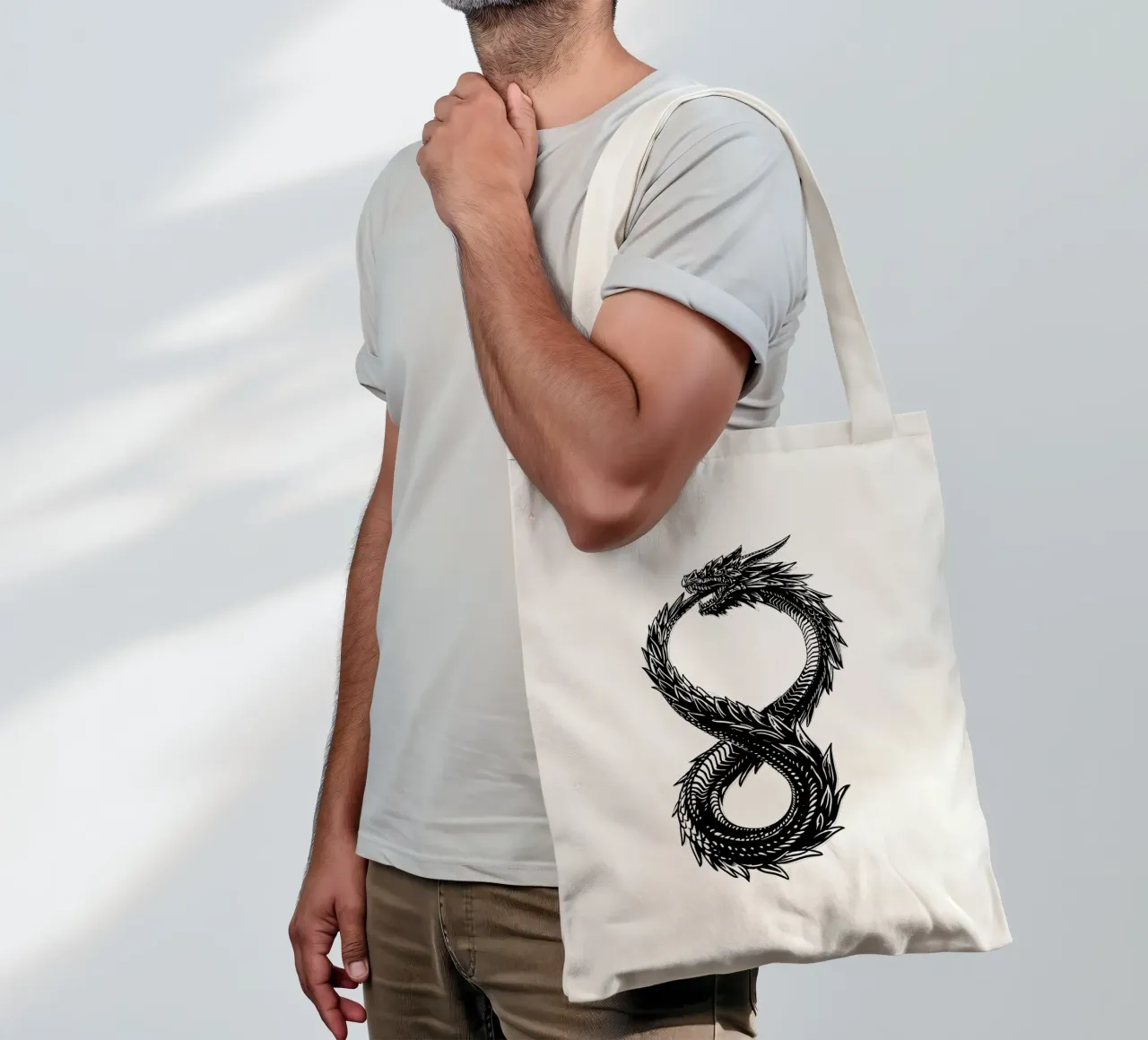 ouroboros borsa in juta da 7115