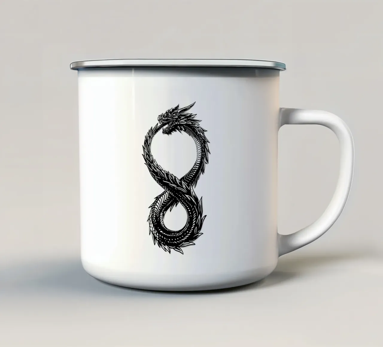 ouroboros tazza in smalto da 7115