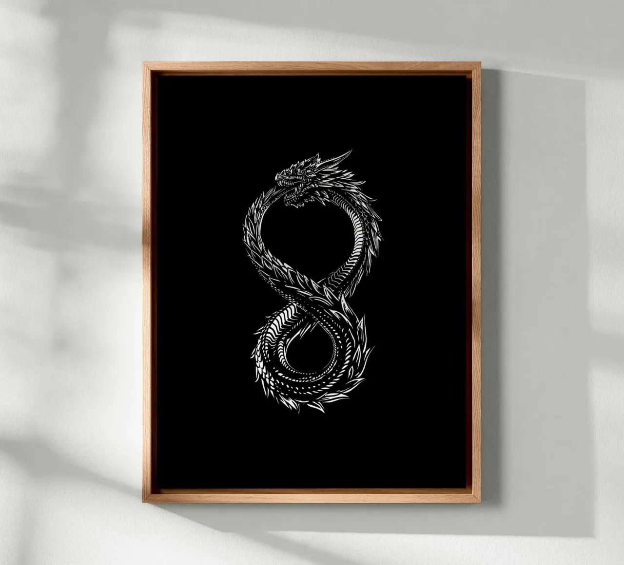 ouroboros tela con Cornice a cassetta da 7115