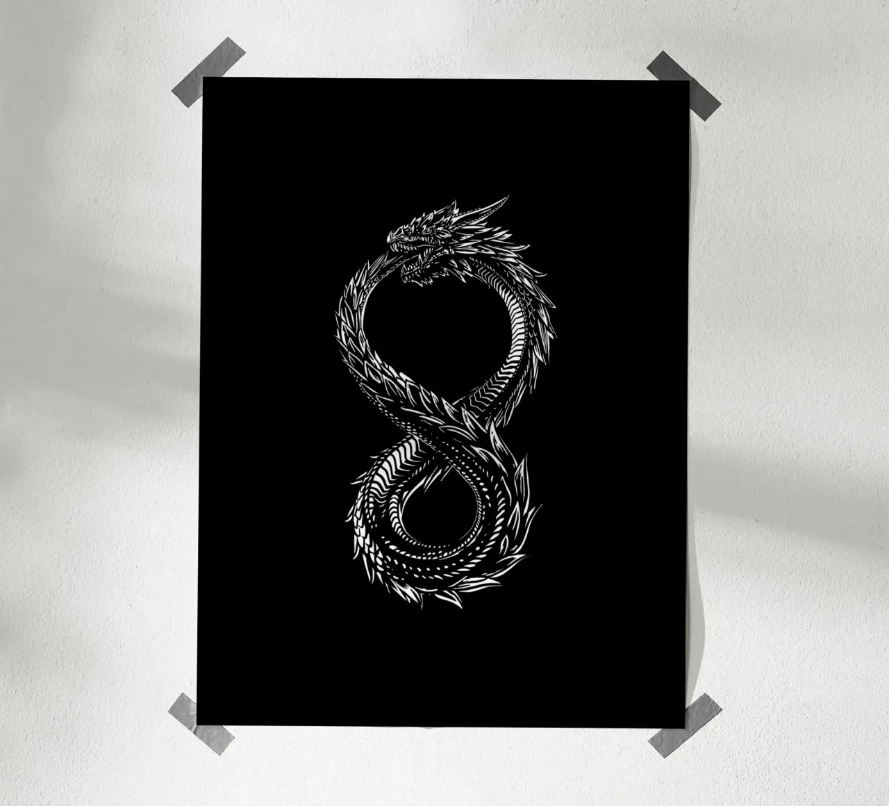 ouroboros poster con telaio in legno da 7115