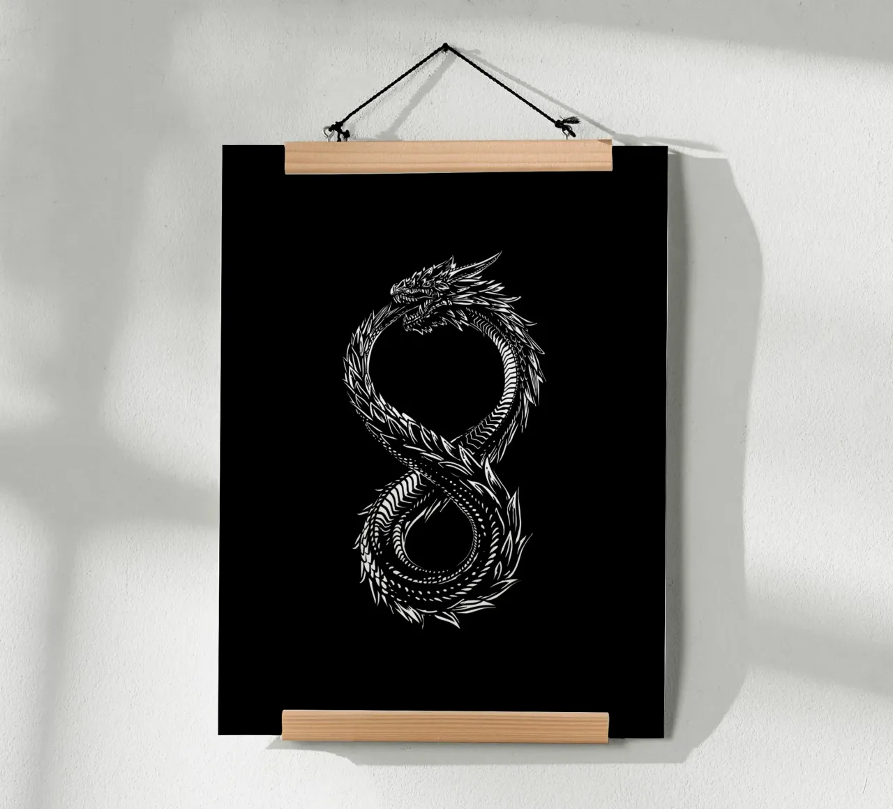 ouroboros poster con telaio in legno da 7115