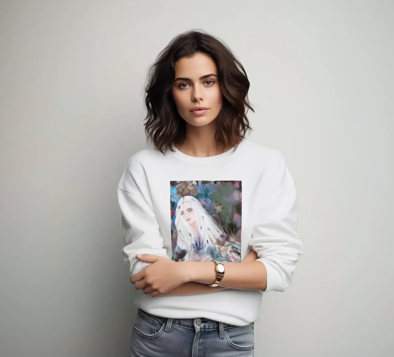 Meisje in de winter sweatshirt van gulsengunel