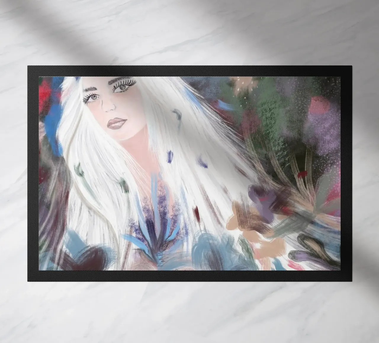 Ragazza in inverno zerbino da gulsengunel