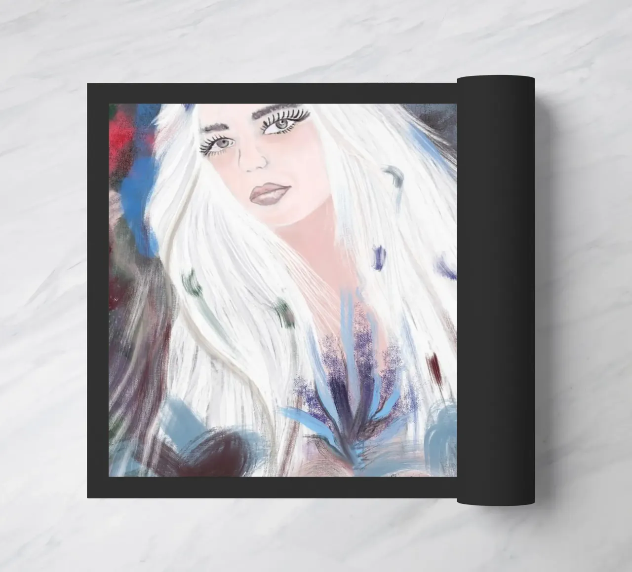 Ragazza in inverno zerbino da gulsengunel