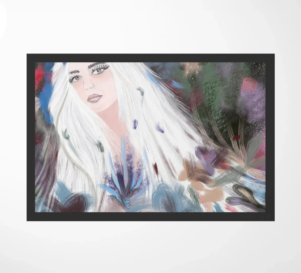 Ragazza in inverno zerbino da gulsengunel