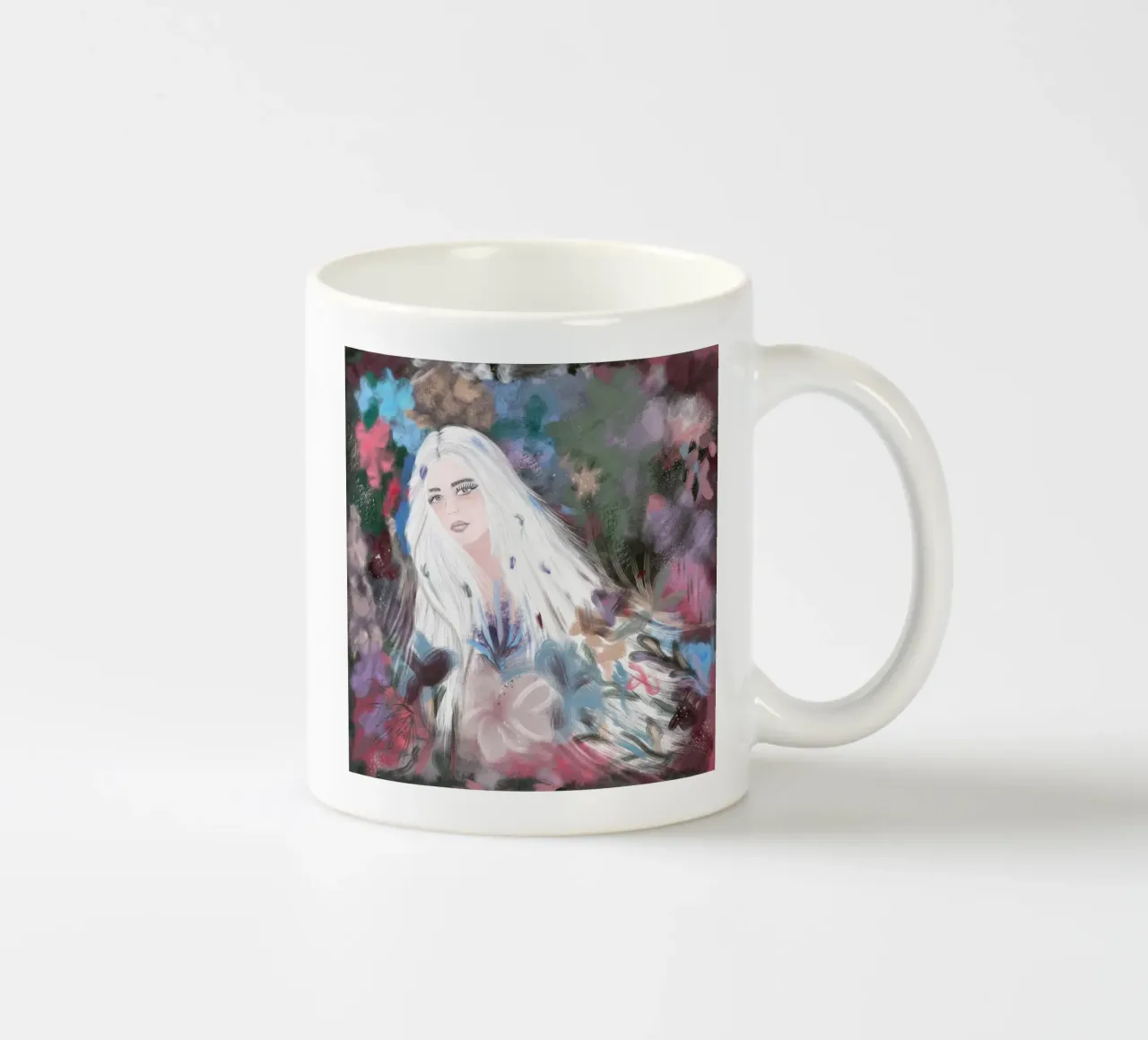 Ragazza in inverno tazza in ceramica da gulsengunel