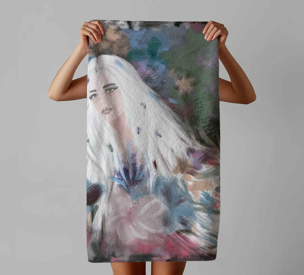 Ragazza in inverno asciugamano da bagno da gulsengunel