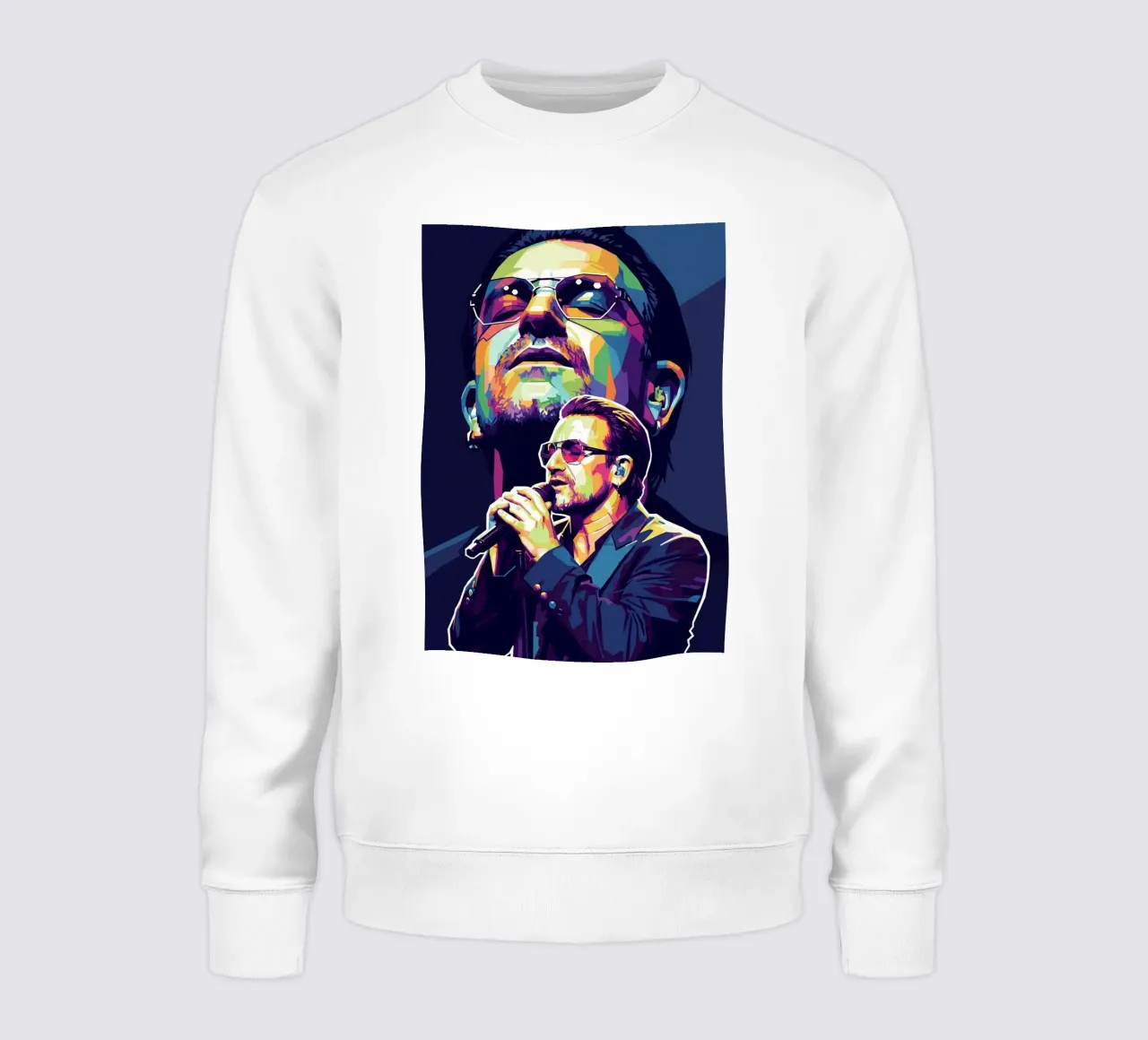 Ritratto pop art di Bono U2 #2 felpa da Hantamrata