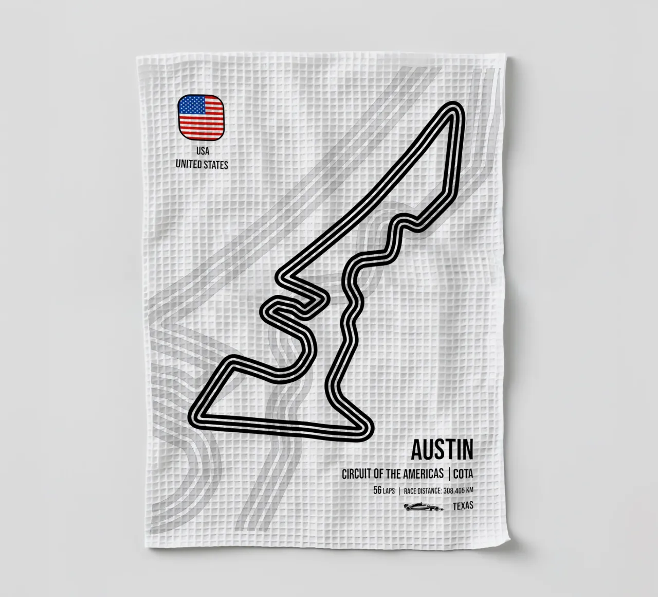 Piste de course d'Austin torchon de Mariel Toigo
