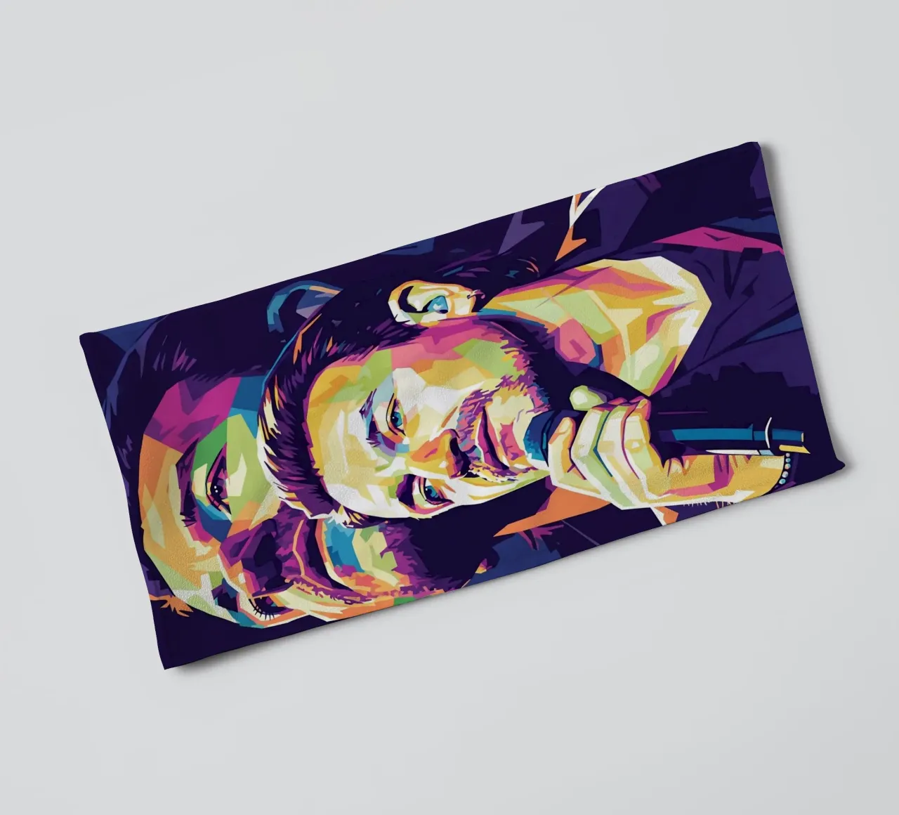 Bono U2 pop art portrait #3 towel by Hantamrata