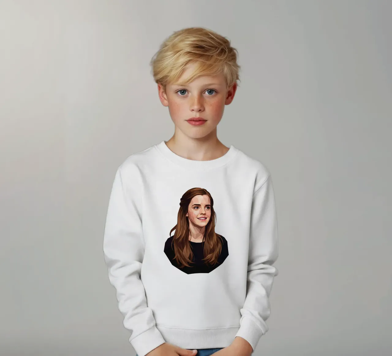 Emma Watson Low Poly felpa bambino da Low Profile