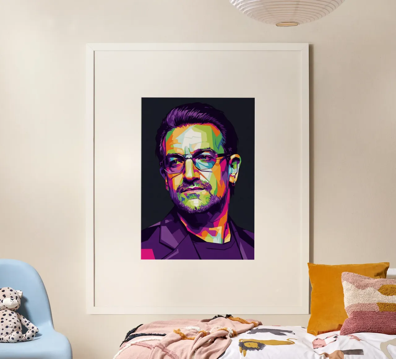 Ritratto pop art di Bono U2 #4 poster da Hantamrata