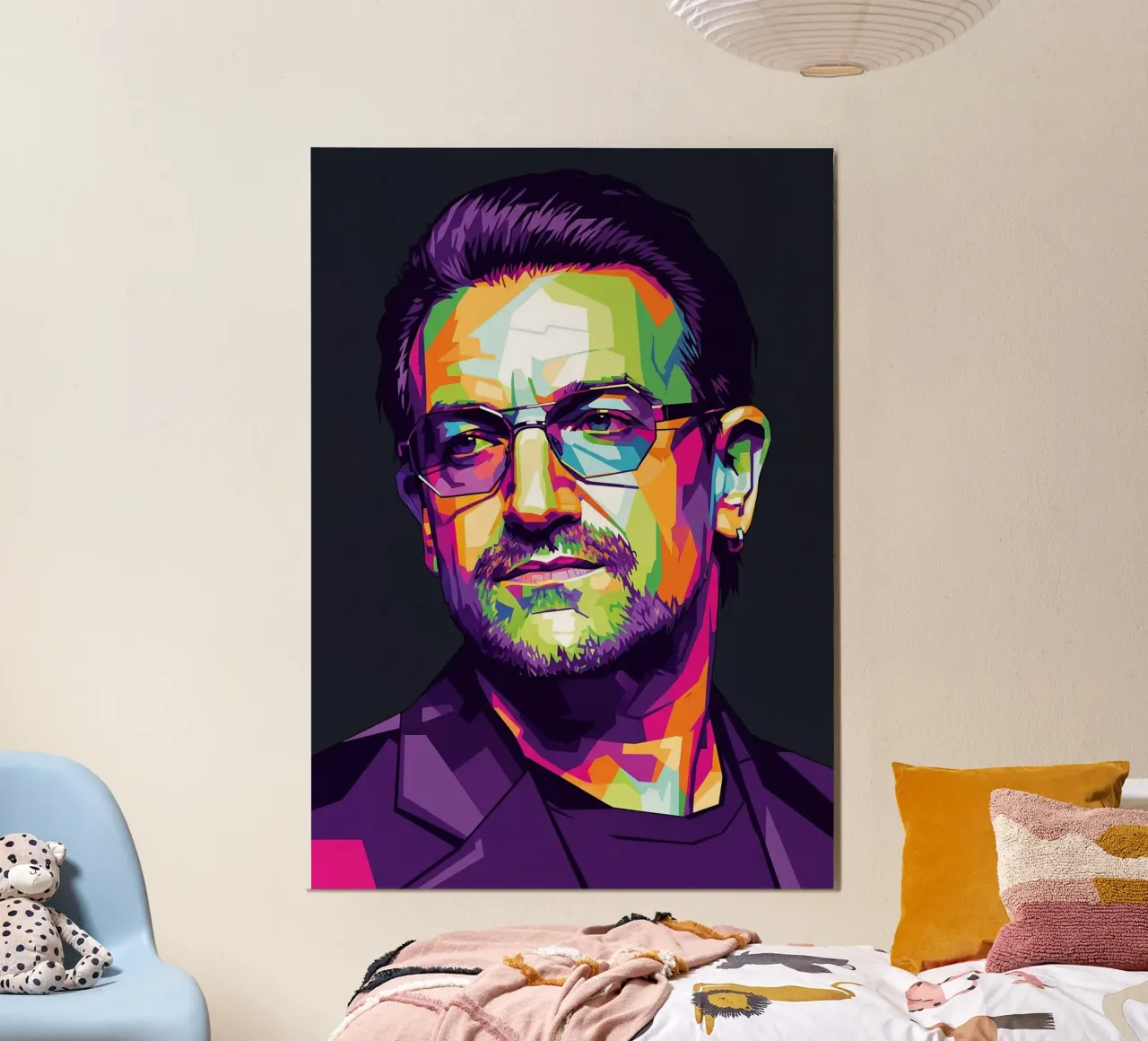 Ritratto pop art di Bono U2 #4 poster da Hantamrata
