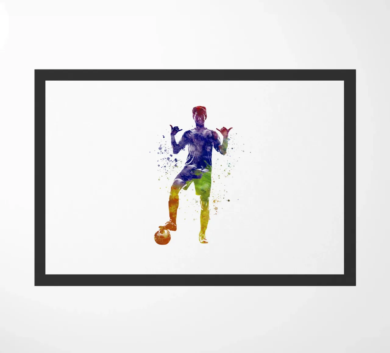 Giocatore di calcio ad acquerello zerbino da ⚽ Sports Pulse