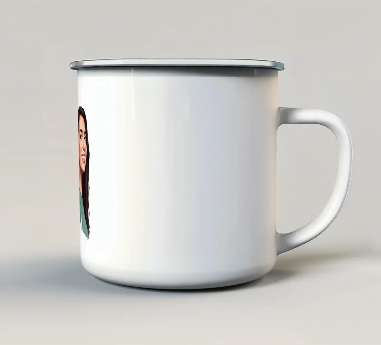 Dua Lipa Low Poly tazza in smalto da Low Profile
