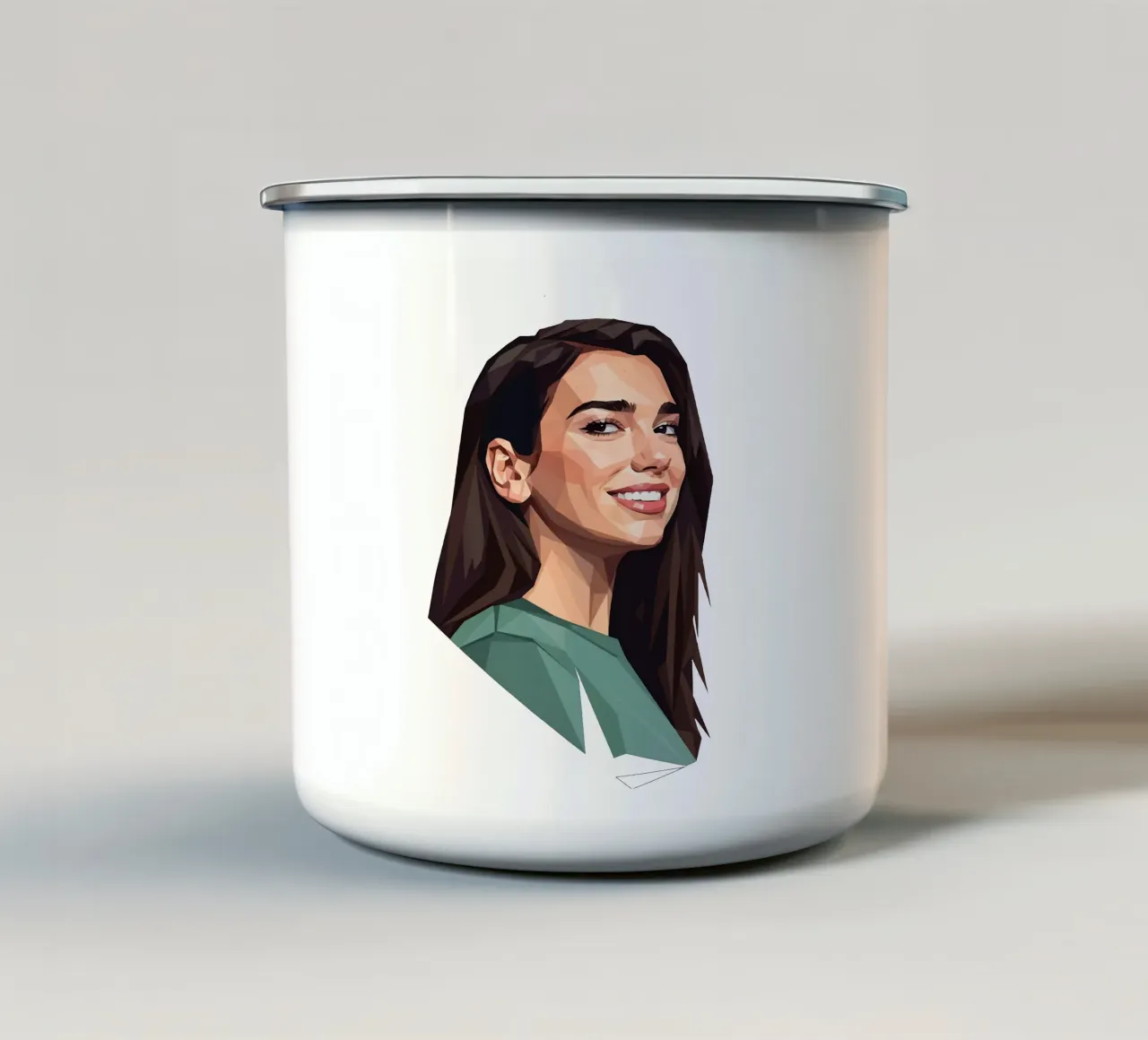 Dua Lipa Low Poly tazza in smalto da Low Profile
