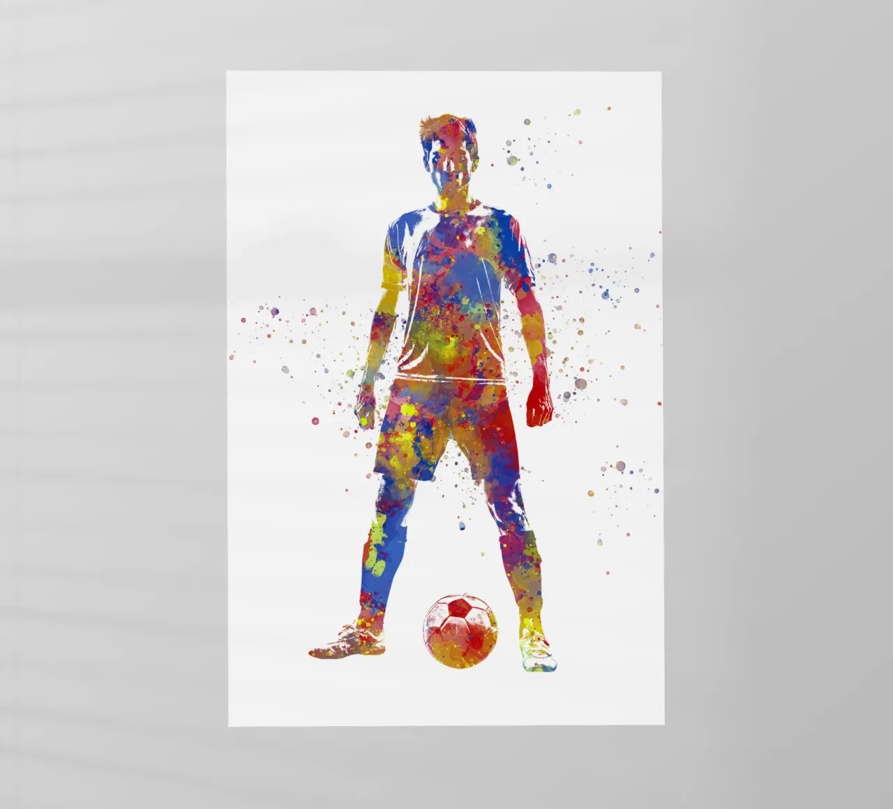 Giocatore di calcio ad acquerello pellicola backlit da ⚽ Sports Pulse