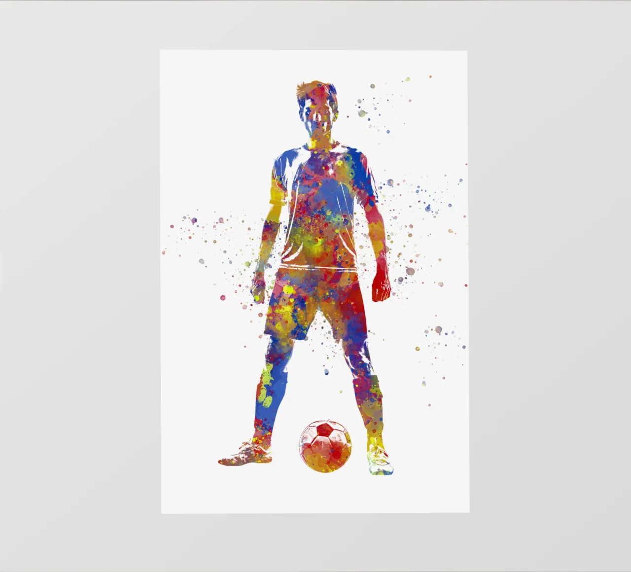 Giocatore di calcio ad acquerello pellicola backlit da ⚽ Sports Pulse