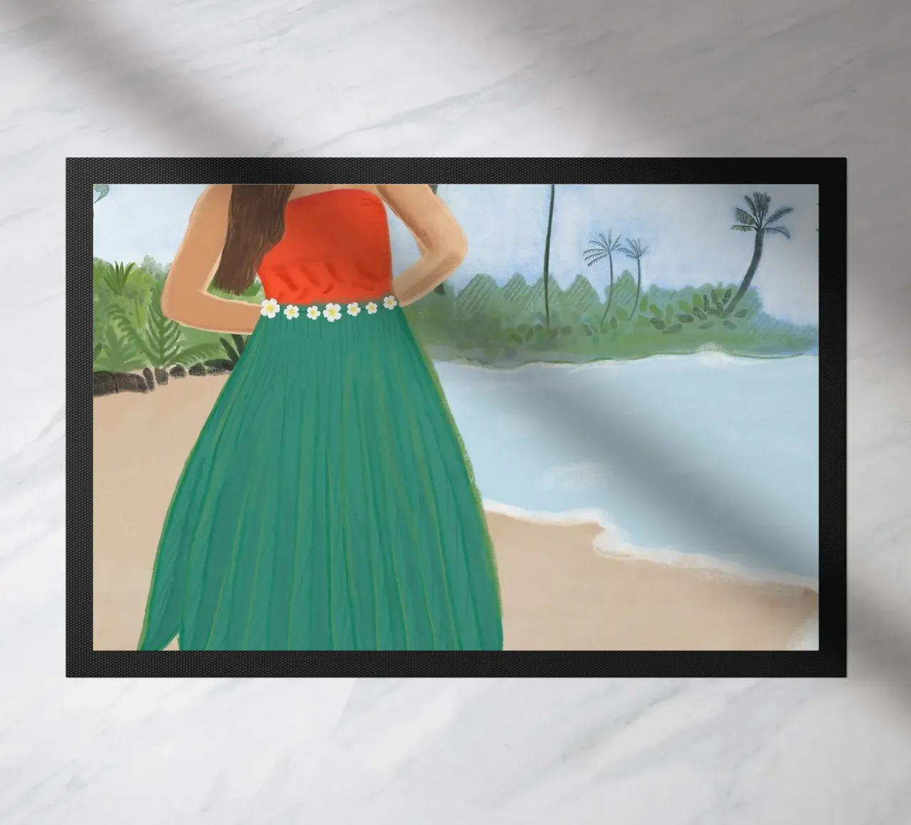 Hula dancer doormat by gulsengunel
