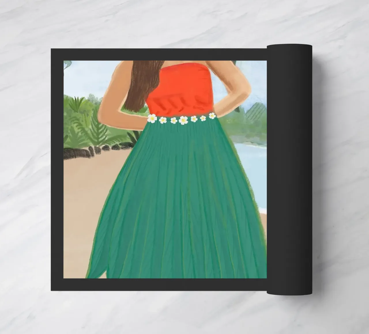 Hula dancer doormat by gulsengunel