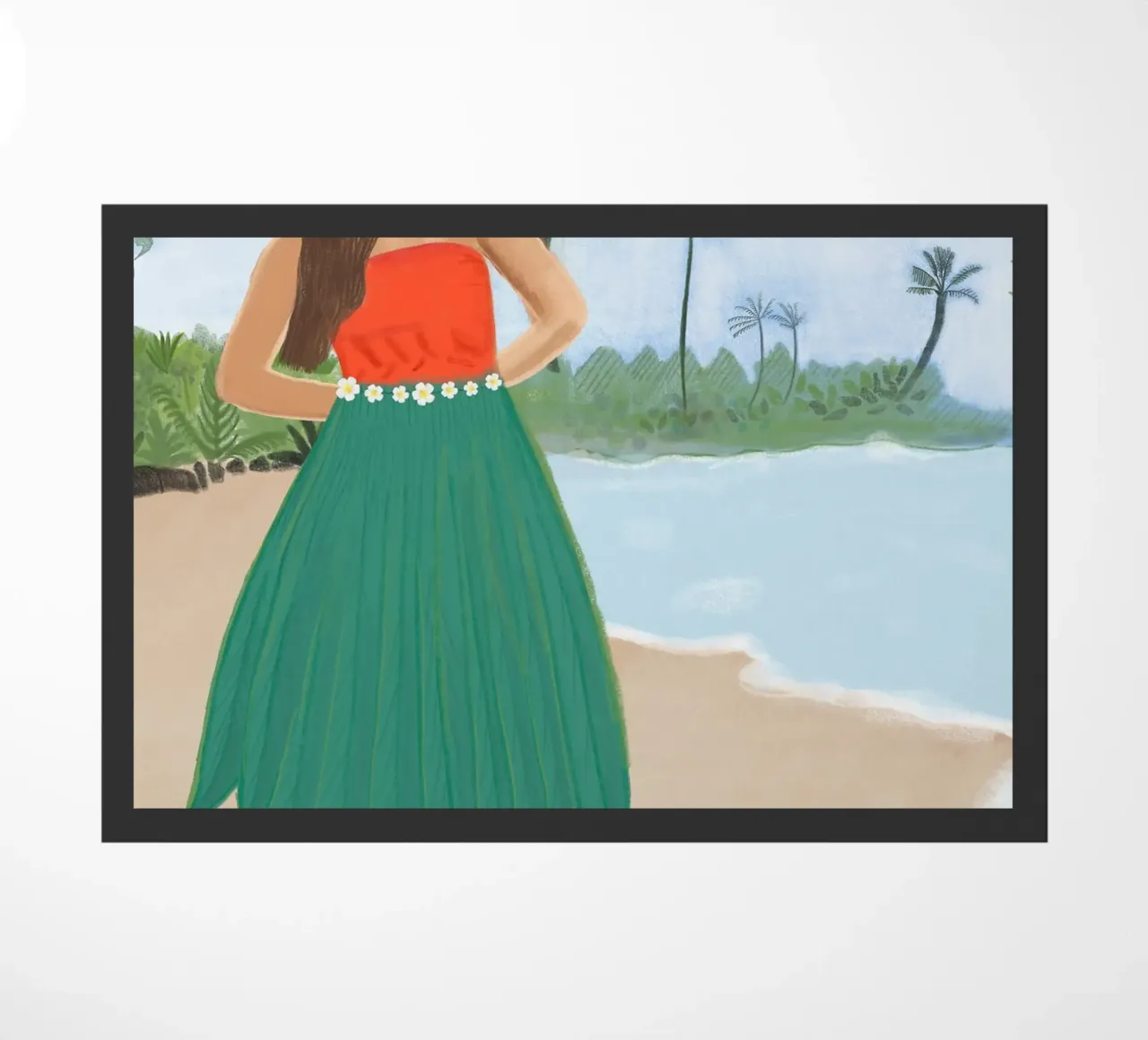 Hula dancer doormat by gulsengunel