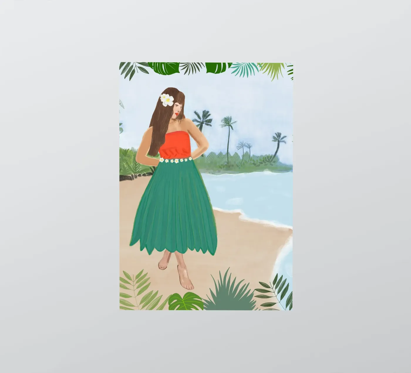 Hula dancer sticker van gulsengunel