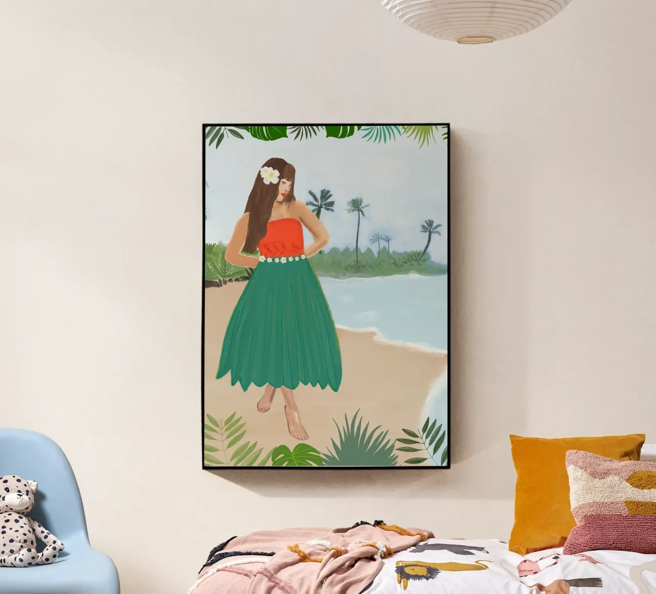 Hula danseres acryl van gulsengunel