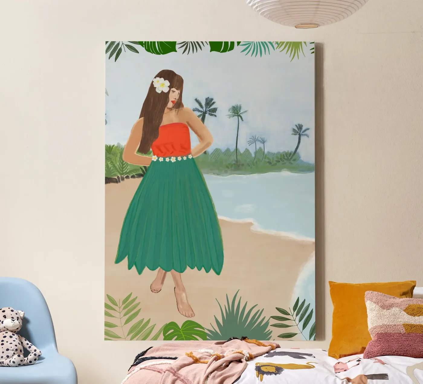 Hula dancer canvas by gulsengunel