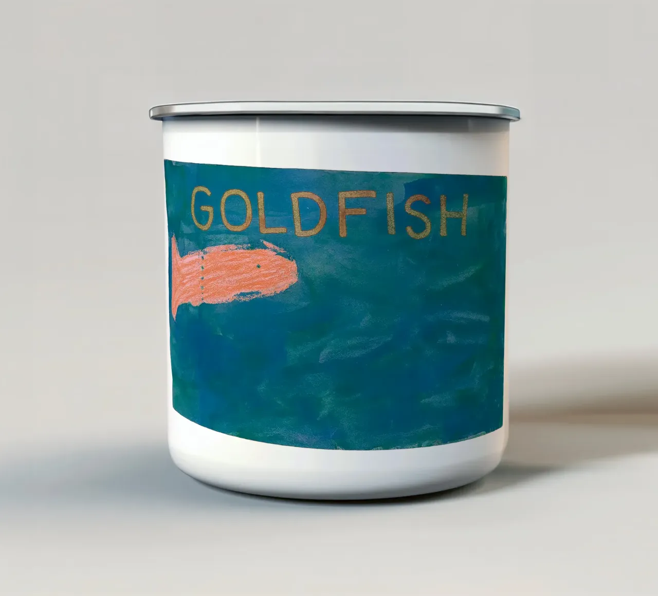 GOLDFISH - Child´s Drawing - Kinderzeichnung tazza in smalto da Vintage Van Gogh