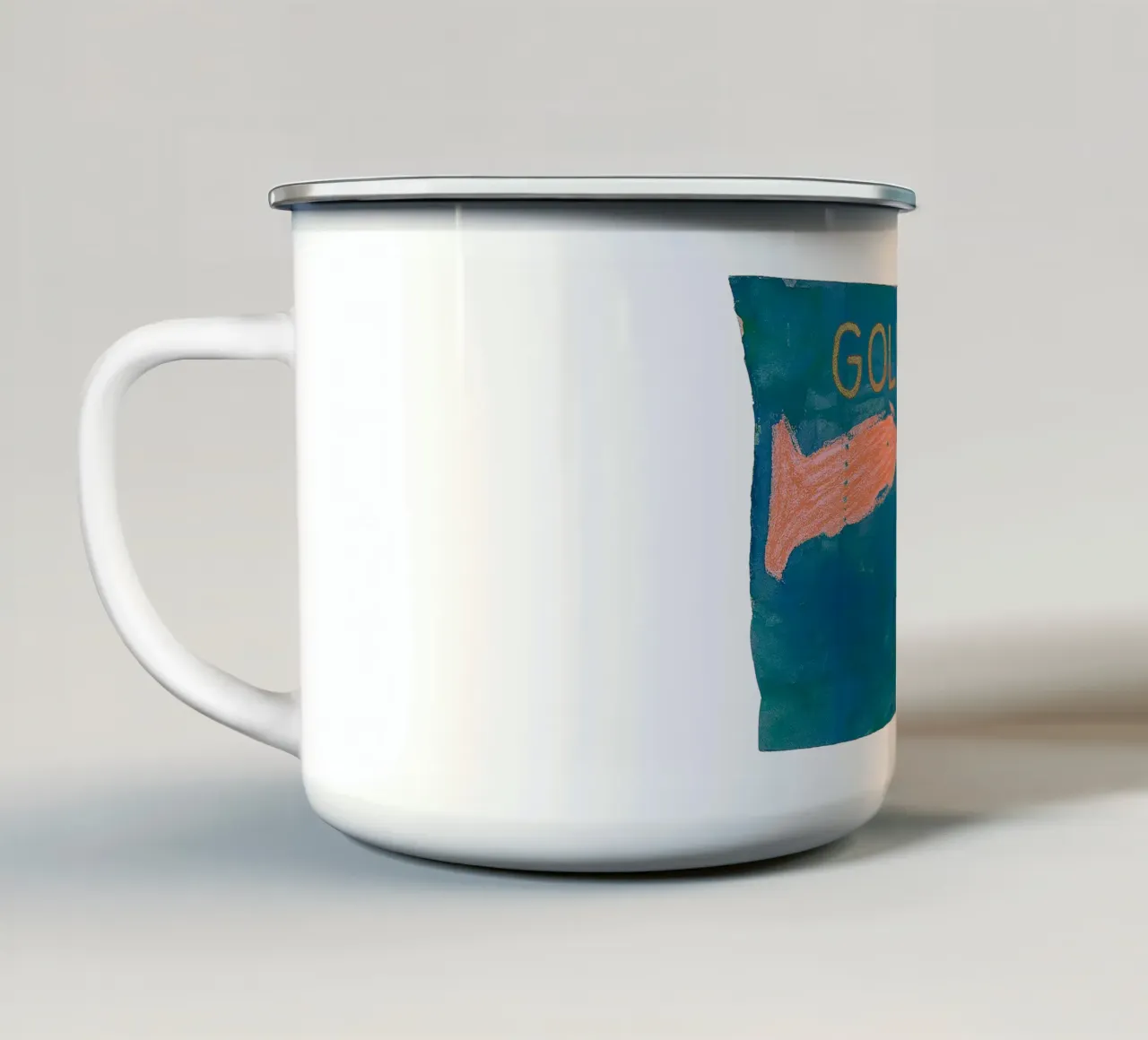 GOLDFISH - Child´s Drawing - Kinderzeichnung tazza in smalto da Vintage Van Gogh