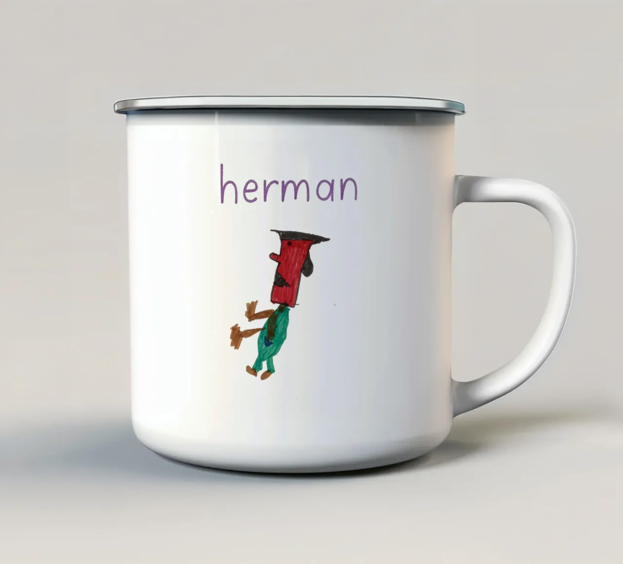 HERMAN - Child´s Drawing - Kinderzeichnung tazza in smalto da Vintage Van Gogh