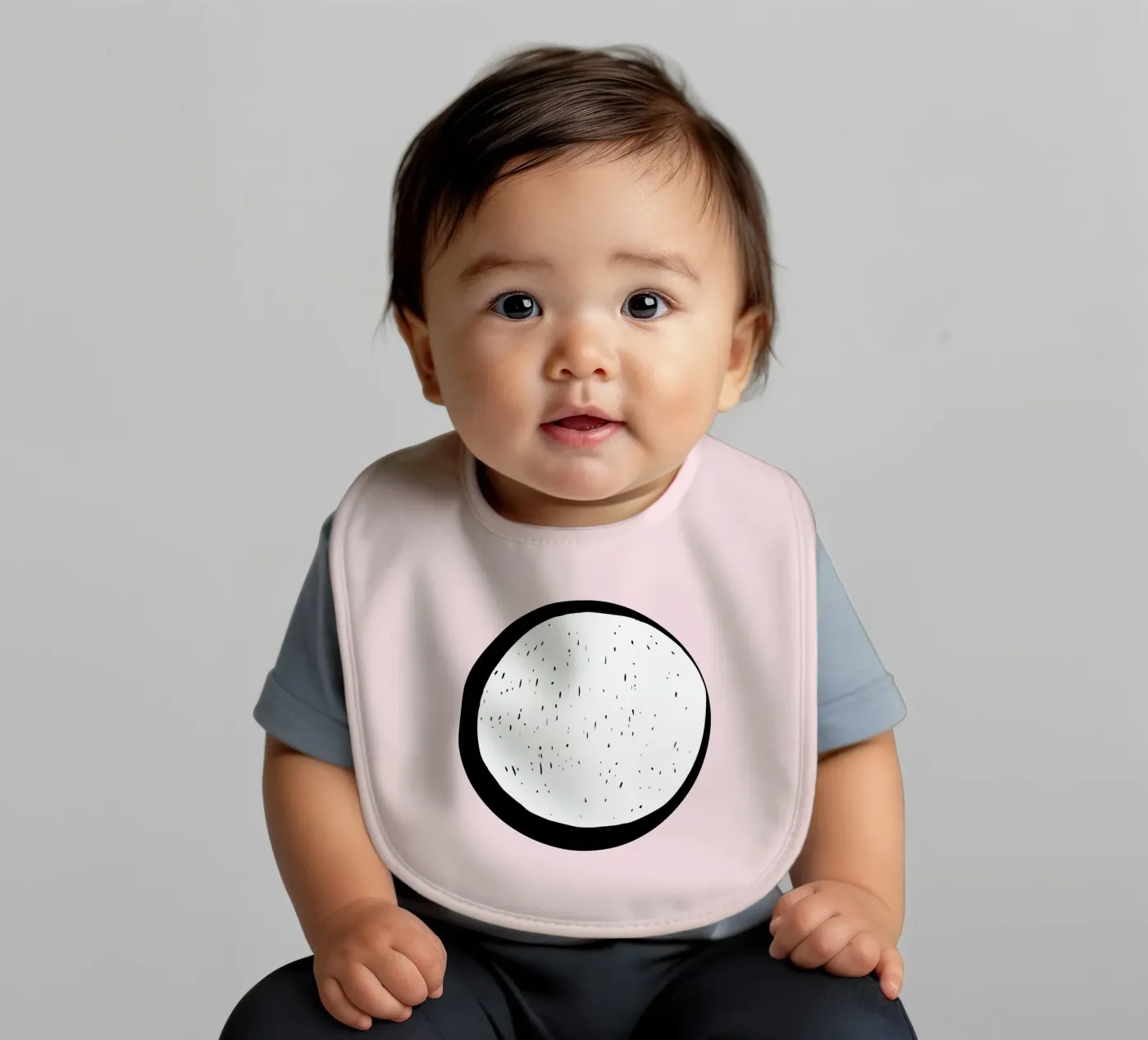 Maan baby slabbetje van Rose Beck Art