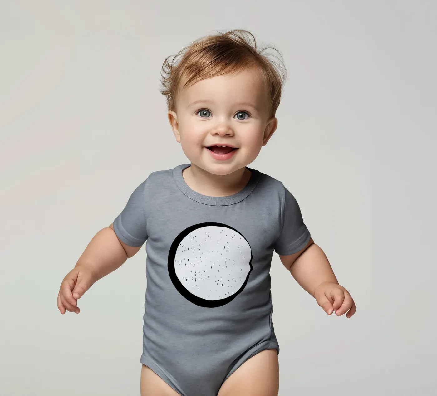 Luna body neonato maniche corte da Rose Beck Art