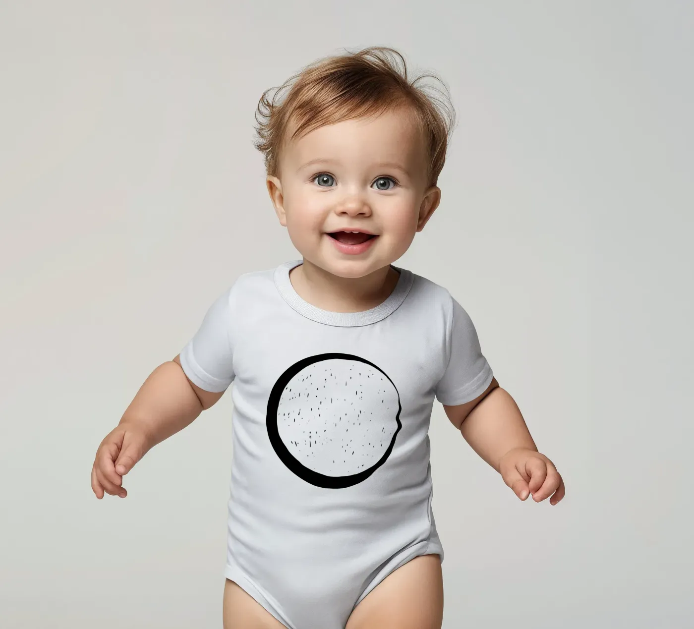 Luna body neonato maniche corte da Rose Beck Art