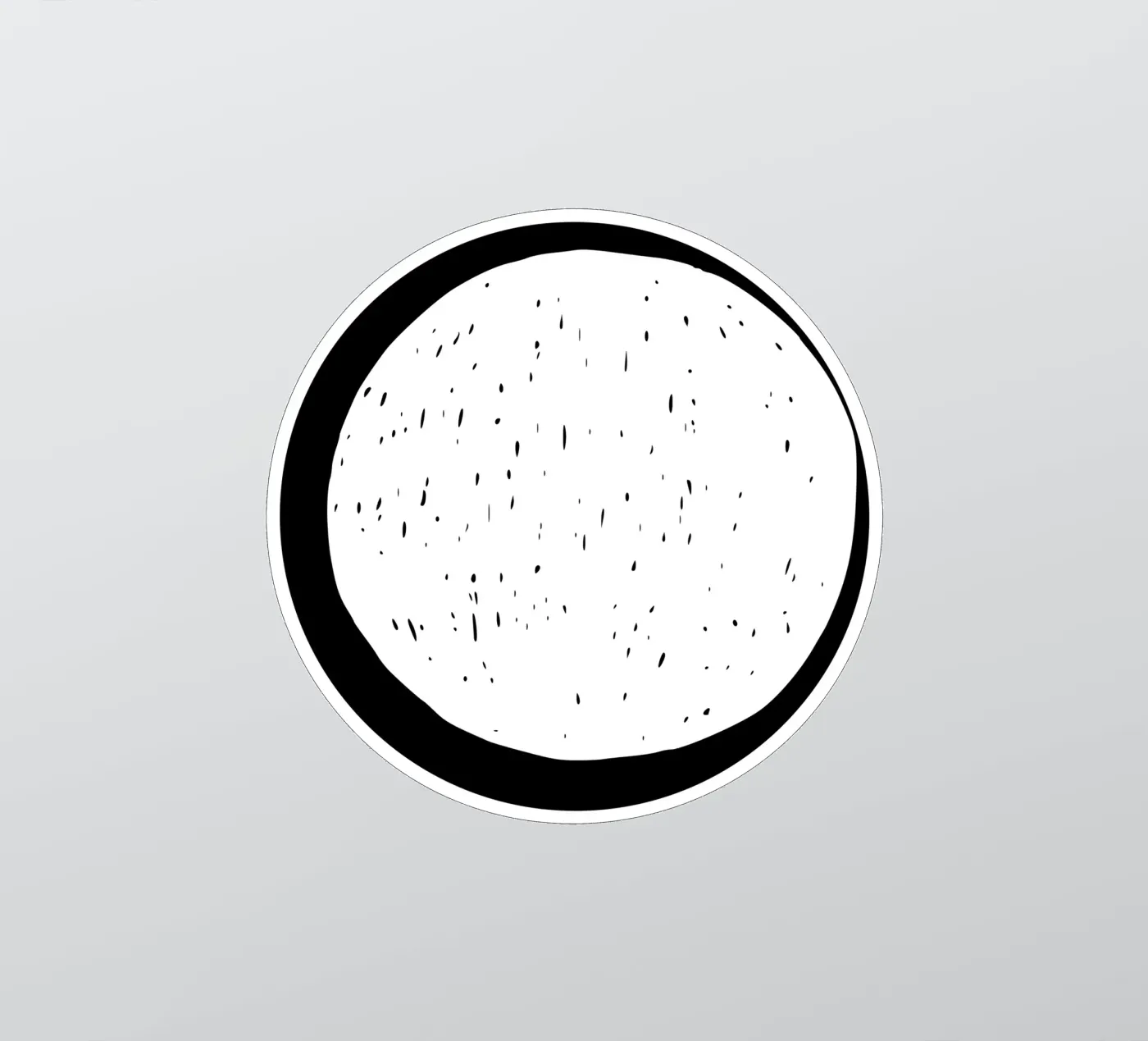 Lune autocollant de Rose Beck Art