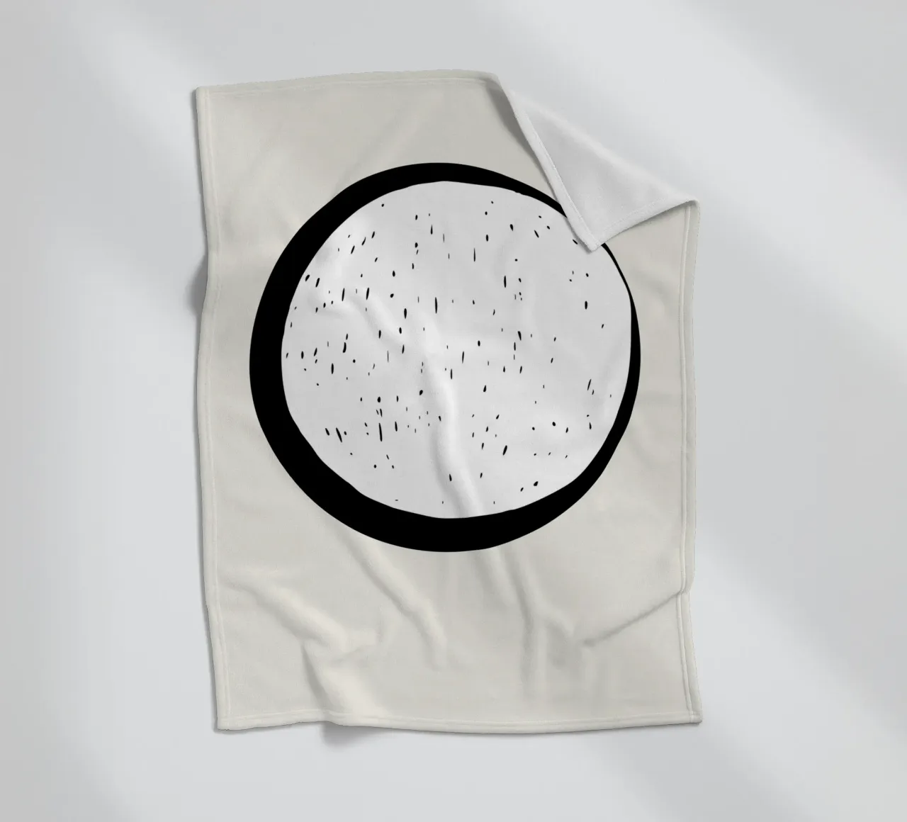 Moon fleece blanket by Rose Beck Art