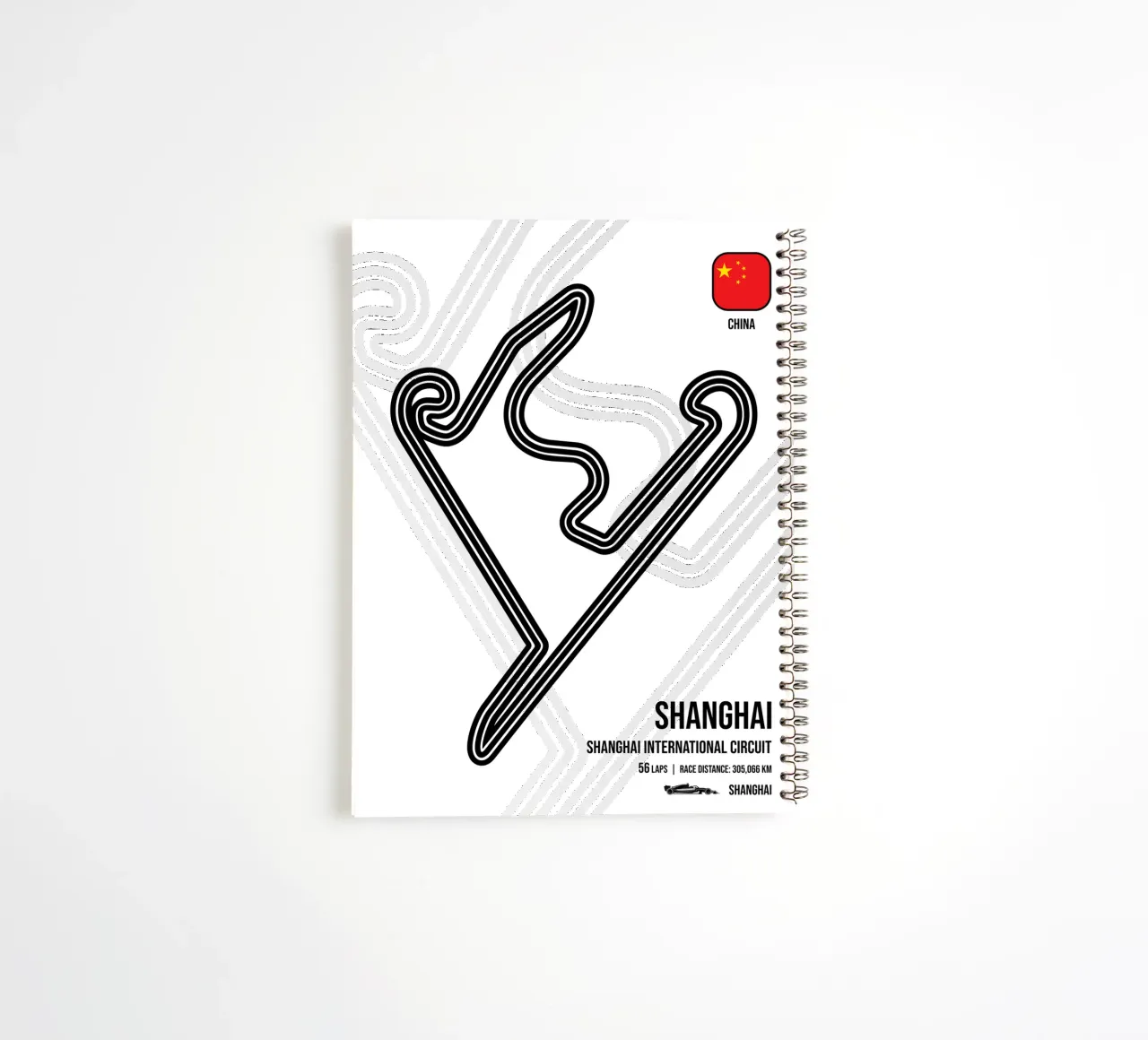 Shanghai Race Track spiral notebook by Mariel Toigo
