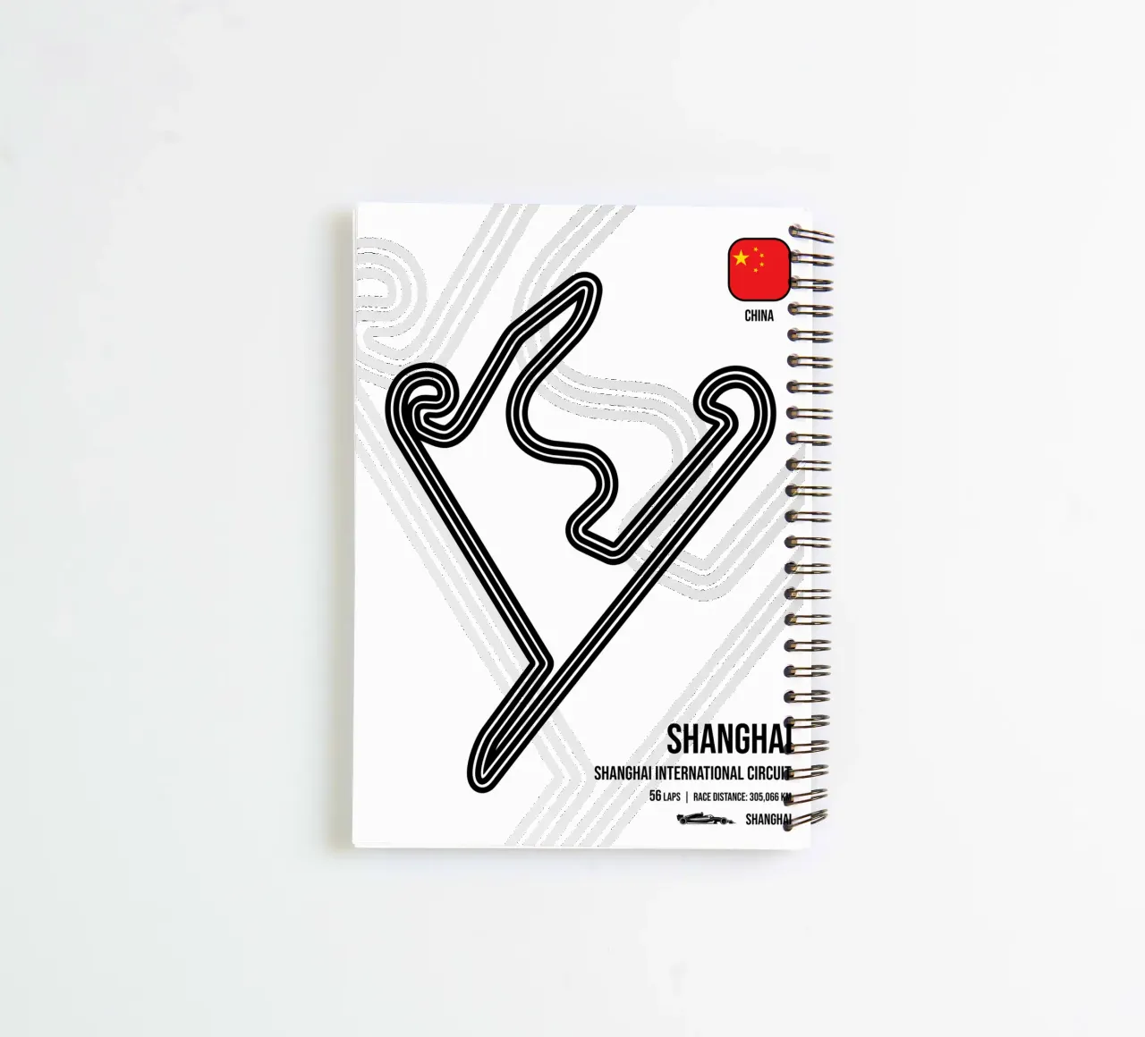 Shanghai Race Track spiral notebook by Mariel Toigo
