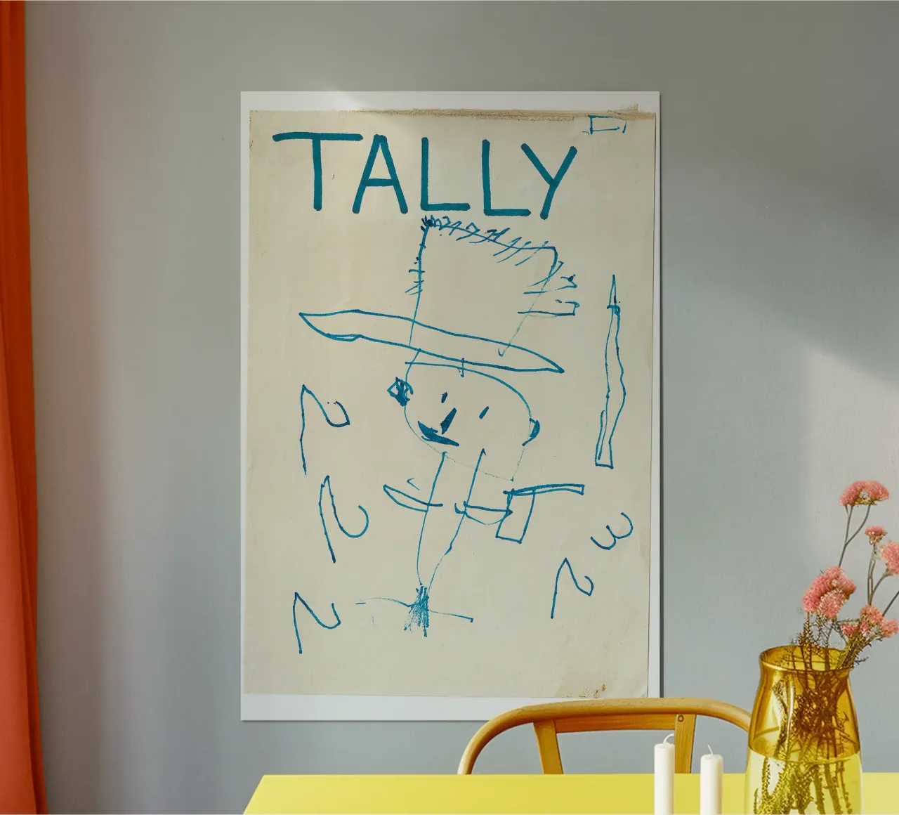 TALLY - COUNT - NUMBERS - Child´s Drawing - Kinderzeichnung hahnemühle by Vintage Van Gogh
