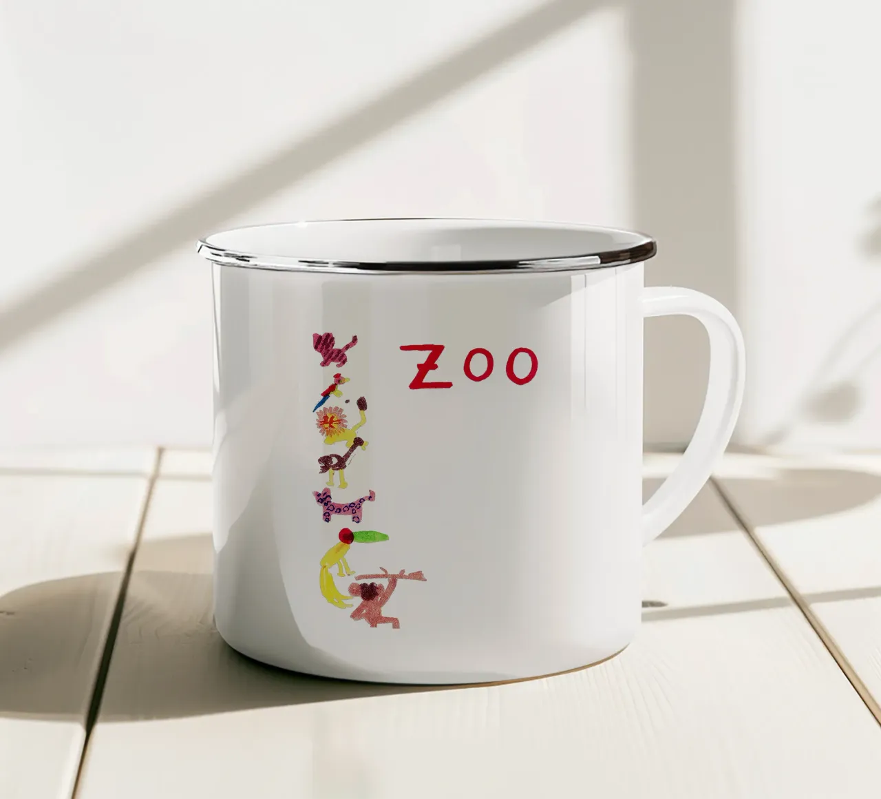 ZOO - Child´s Drawing - Kinderzeichnung tazza in smalto da Vintage Van Gogh