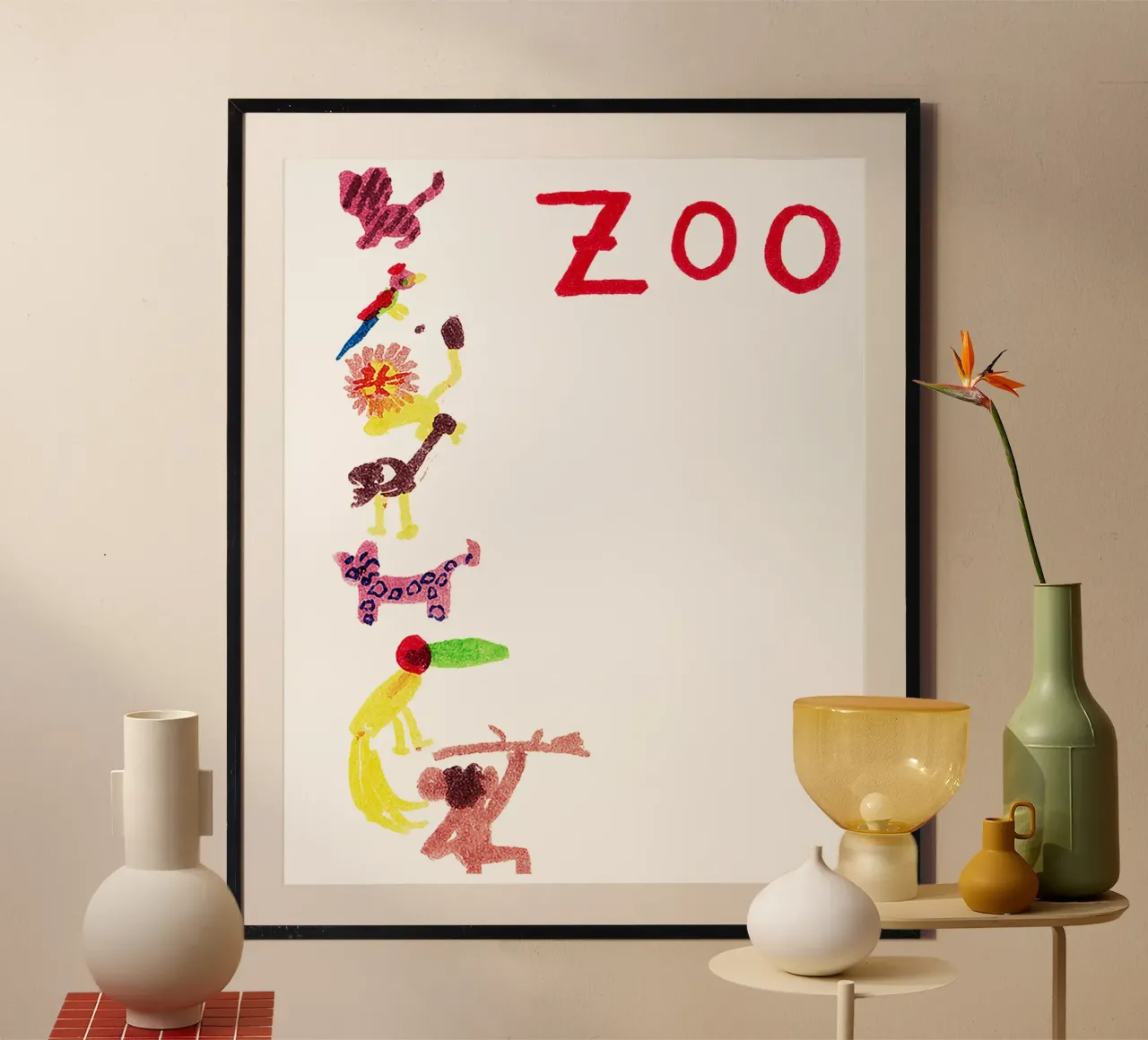 ZOO - Child´s Drawing - Kinderzeichnung poster da Vintage Van Gogh