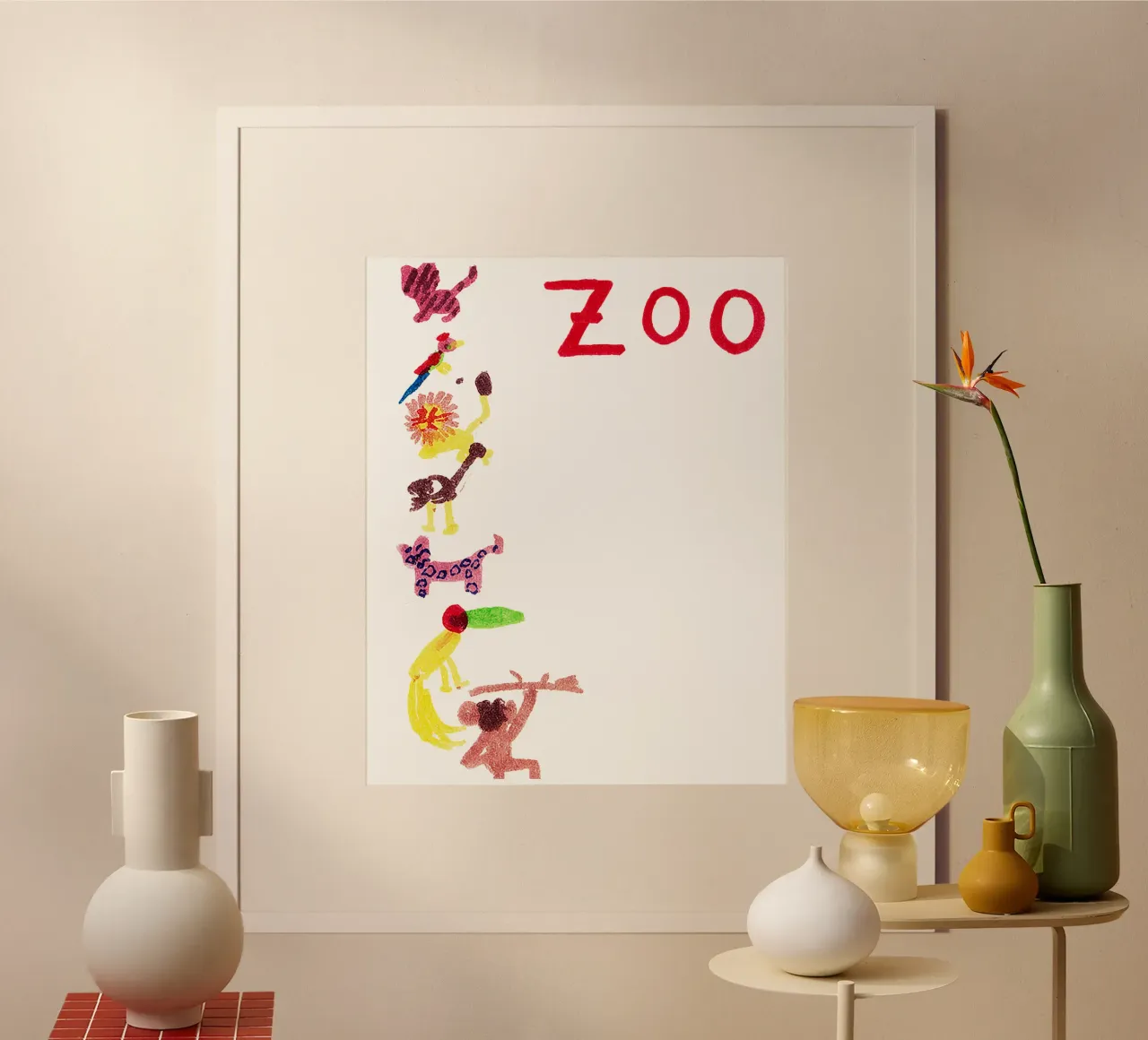 ZOO - Child´s Drawing - Kinderzeichnung poster da Vintage Van Gogh