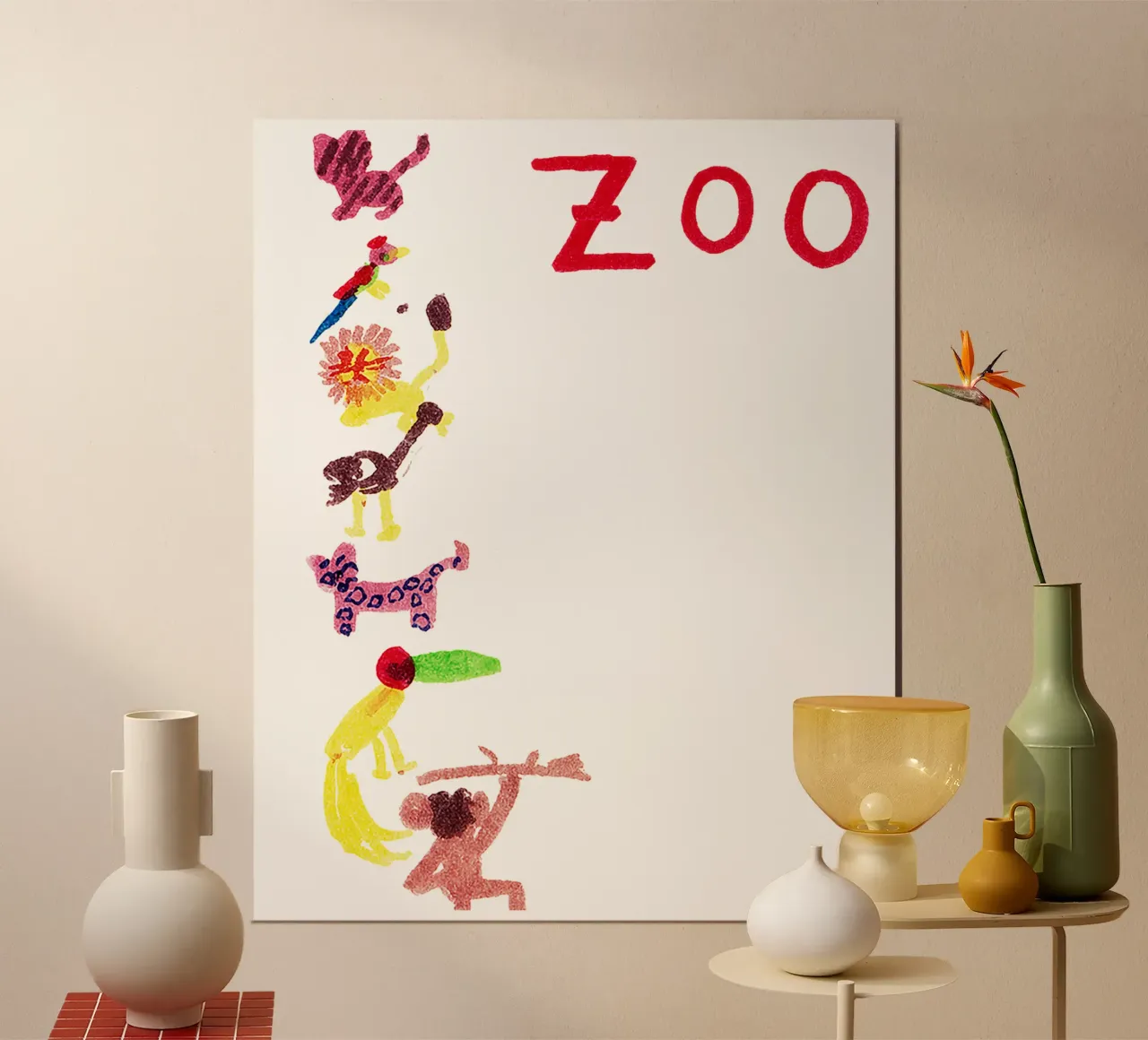 ZOO - Child´s Drawing - Kinderzeichnung poster da Vintage Van Gogh