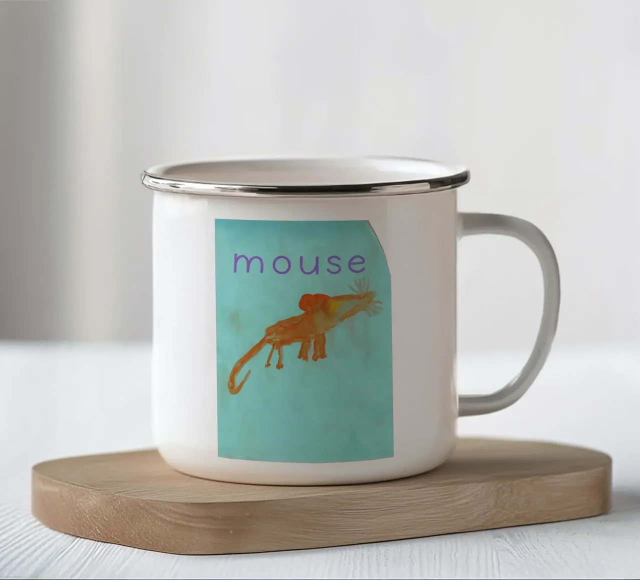 MOUSE - Child´s Drawing - Kinderzeichnung tazza in smalto da Vintage Van Gogh