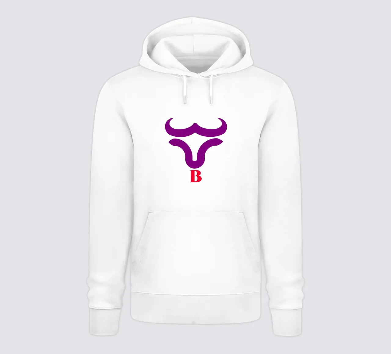 Rosso Viola Testa di bufalo Logo animale colorato felpa con cappuccio da Urban Life