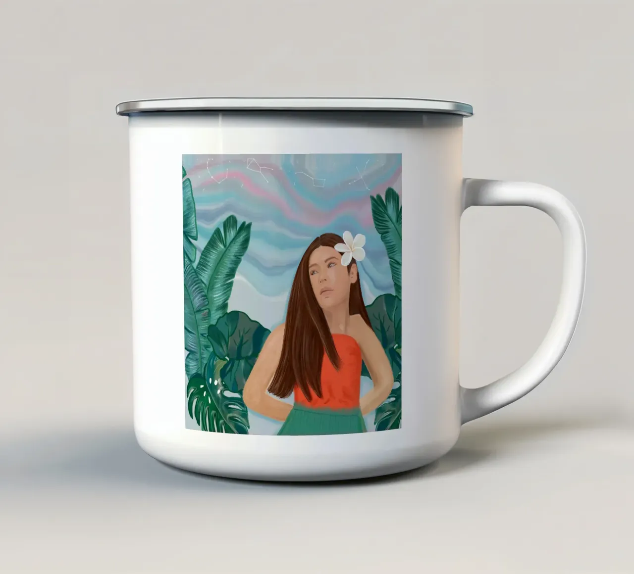 Pericolo Hula II tazza in smalto da gulsengunel