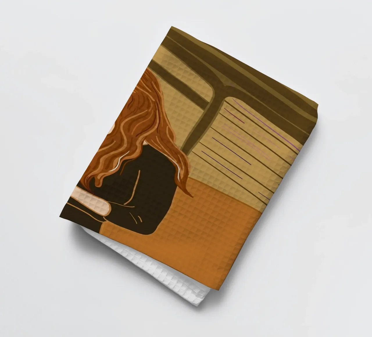 Donna che legge un libro canovaccio da cucina da gulsengunel