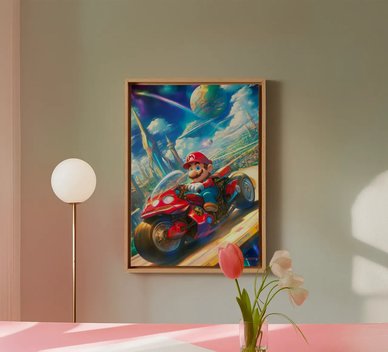 Super Mario vs Bowser canvas with Floater frame by Stellar Creative