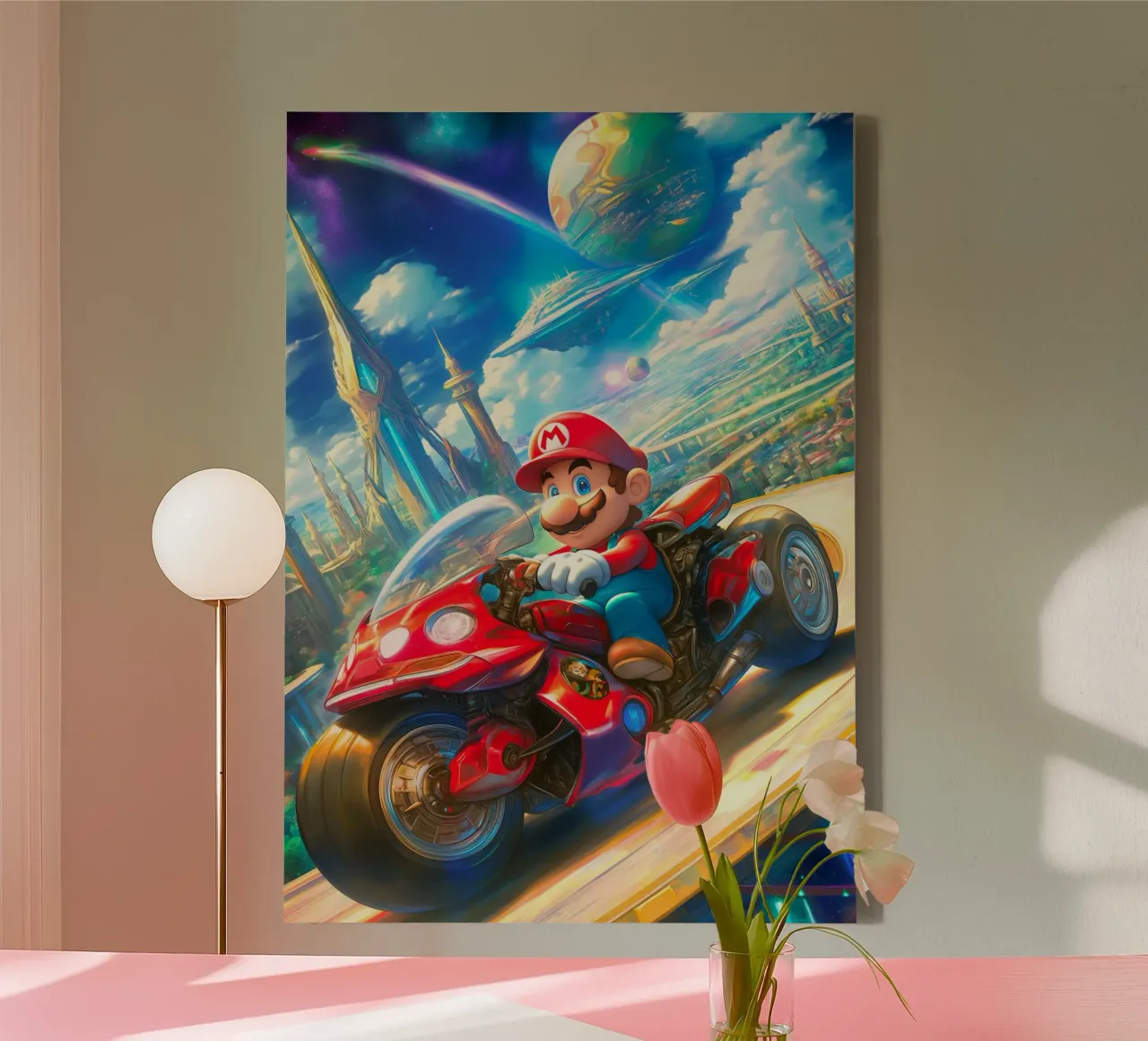 Super Mario vs Bowser canvas with Floater frame by Stellar Creative